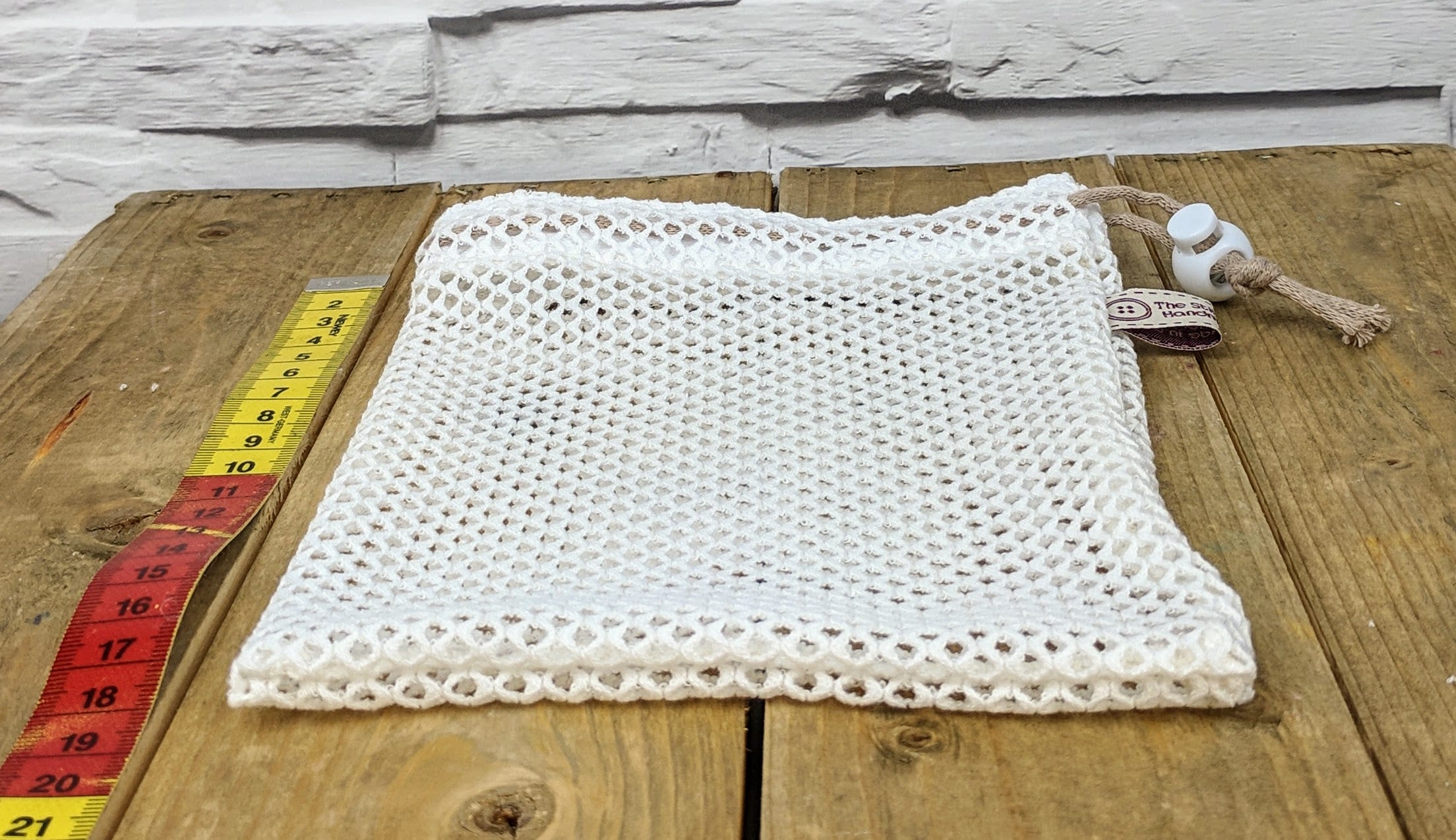 Reusable Small Mesh Wash /Laundry Bag in White. Great for washing reusable  make up pads and other small delicates.