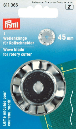 WAVE BLADE Replacement Rotary Blade for Prym/Olfa 45mm Rotary Cutter ...