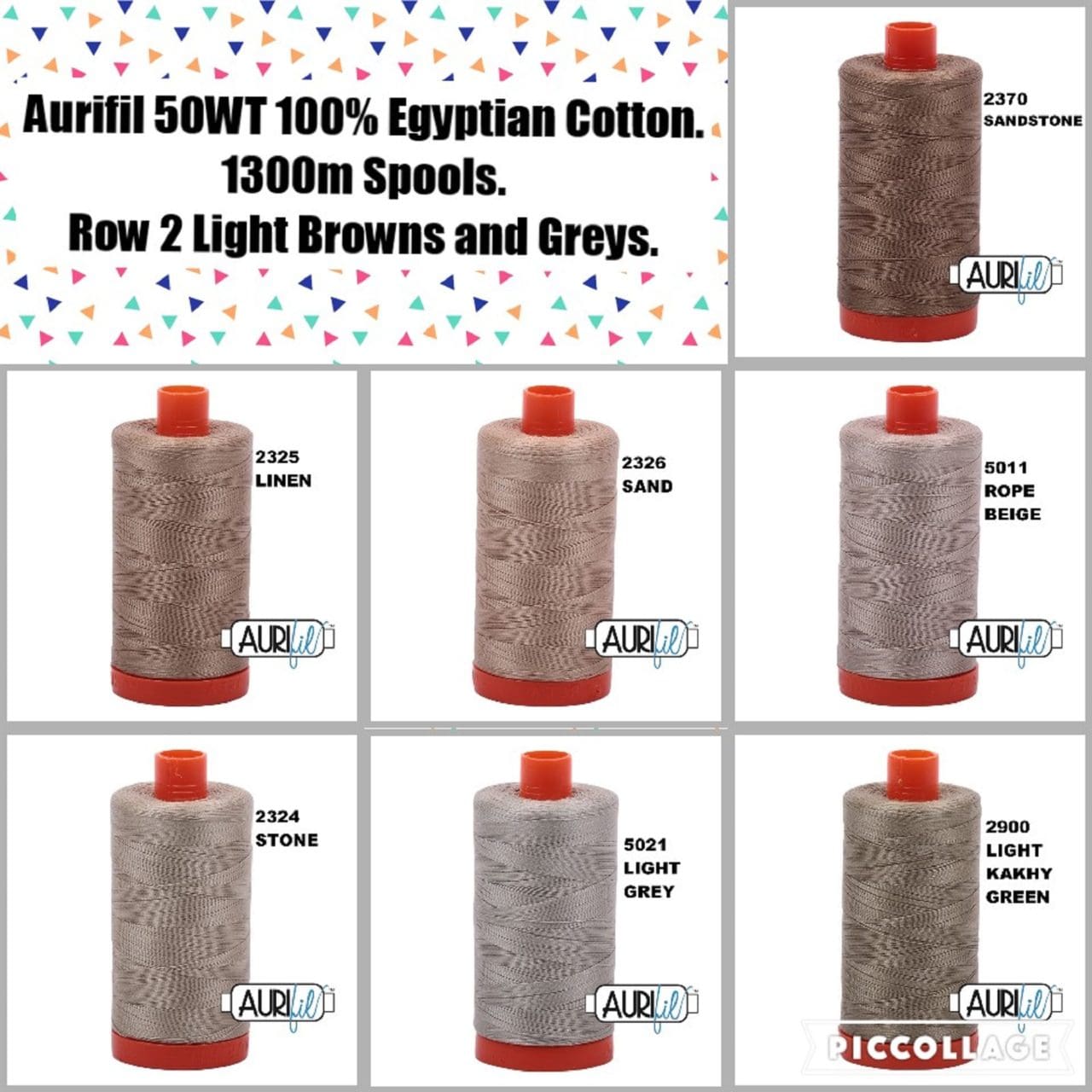 Mako Cotton Thread (50wt), Aurifil - Light Beige