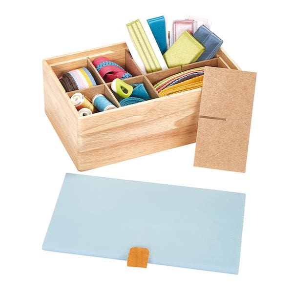 Wooden Sewing Box from Prym. 612576NN. Craft storage box with four